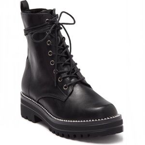Catherine Malandrino Ball Stud Lace-up Combat Boot